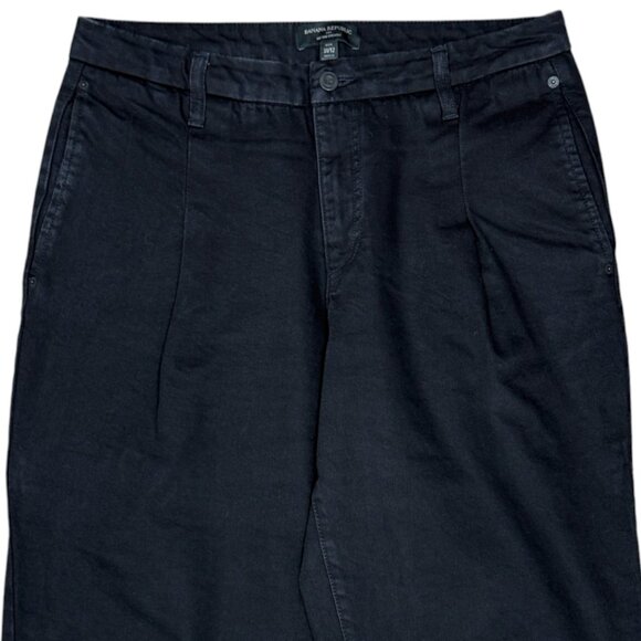 BANANA REPUBLIC Women's EUC‎ Luxe Mid-Rise Straight Pleated Jeans | Size 31/12 P - Picture 7 of 13